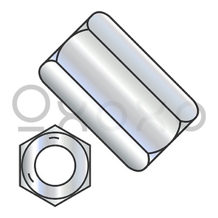 Oxoxo 1/4-20X7/8 Hex Rod Coupling Nut 7/16 Across Flats Grade 5 Zinc, 750PK 547666