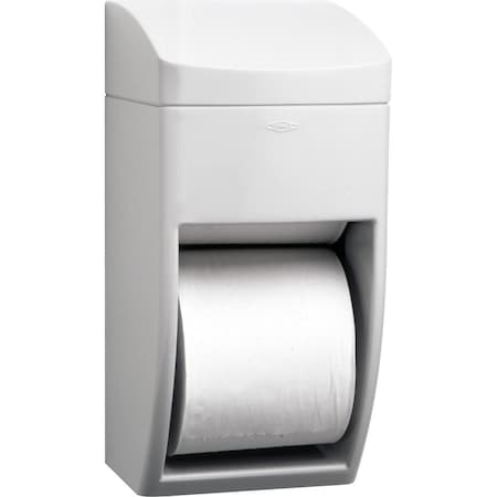 Bobrick Matrix Series Two-Roll Tissue Dispenser, 6 1/4w X 6 7/8d X 13 1/2h, Gray 5288