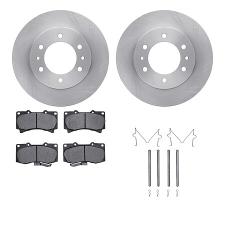 Dynamic Friction Co DFC Brake Rotor with 5000 Brake Pads and Hardware Kit 6512-93003