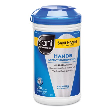 Sanipro Hands Instant Sanitizing Wipes, 7.5 x 5, 1800 PK P92084 | Zoro