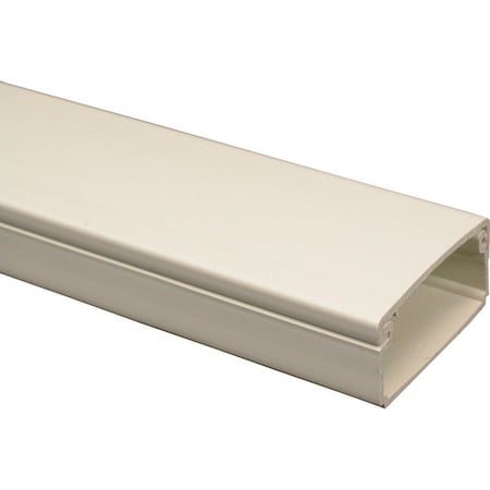 Legrand Cover Plate Raceway, PN10 Series, 1 Channel, 1-11/16 in W, 13/16 in H, 8 ft L, Ivory PN10L08V