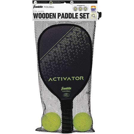 Franklin Activator Wooden Pickleball Paddle & Ball Set, 4-Piece 52742