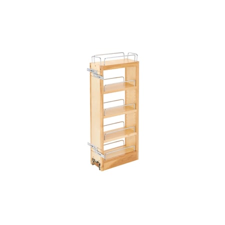 Rev-A-Shelf Maple Wood; Steel, Natural Maple, 5 in W, 26.25 in H, 10.75 in D 448-WC-5C