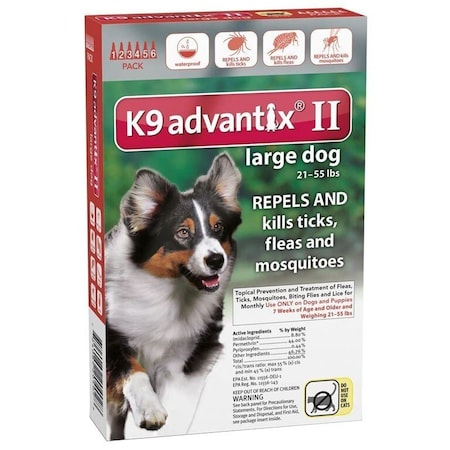 Advantix K9 red, 21-55lbs, 6PK PH-ADVANTIX-RE6