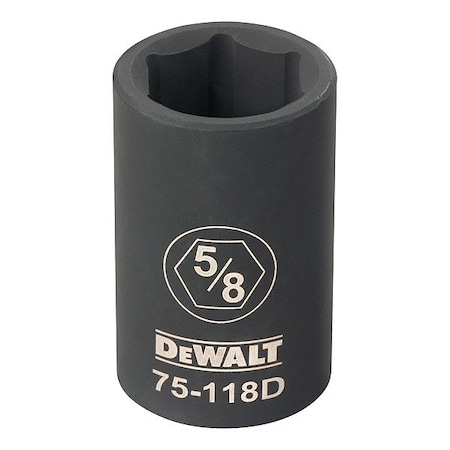 Dewalt Drive Impact Socket, 6PT 1/2in, 5/8in SAE DWMT75118OSP
