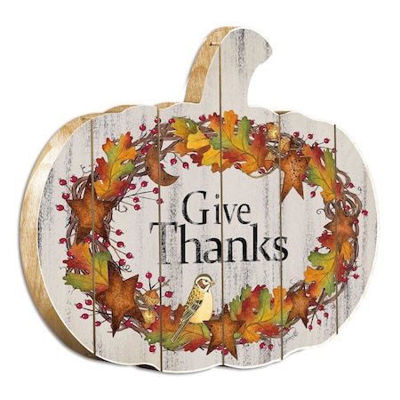 Homeroots Give Thanks 3 Unframed Print Wall Art 416073