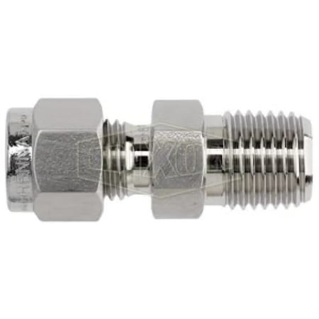 Dixon The Right Connection Instrumentation Connector, 3/8 in x 3/8-18 Nominal, Tube x MNPT End Style, 316 6-DMC-6