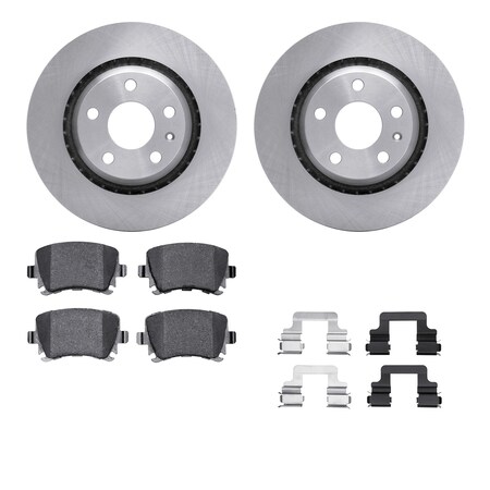 Dynamic Friction Co DFC Brake Rotor with 5000 Brake Pads and Hardware Kit 6512-73338