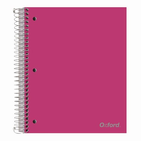 Oxford Five-Subject Notebook, 5 Subject, College Rule, Randomly Assorted Cover Color, 200 11 x 9 Sheets 10588