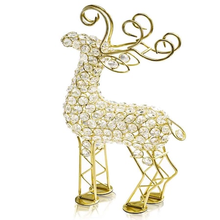 Homeroots 19" Gold Metal Reindeer Figurine 354785