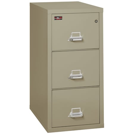 Fireking 3 Drawer, 2 Hr Fire & Impact Rated, Vertical, 31" depth Letter Pewter 3-1943-2PE