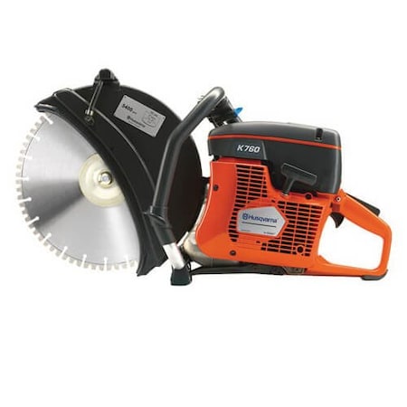 Husqvarna Gas Cutoff Saw, 14 in dia Blade, 1 in, 5 in D Cutting, Wet Cutting, Air Cooled 2-Stroke Engine 967682101