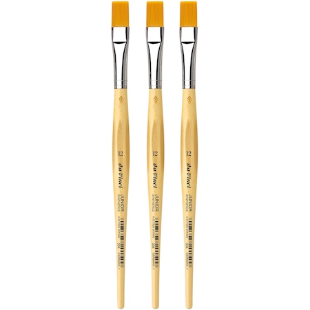 Da Vinci JUNIOR Synthetics Student Brush, Synthetic, Tempera, Flat, Series 304, Size 12, 3PK VA-304_12