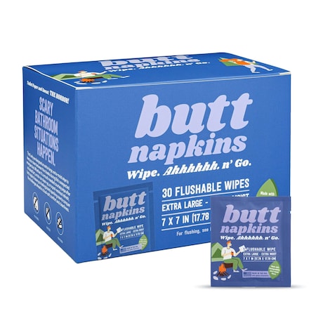 Butt Napkins Butt Napkins, Camping, 30PK BNAPS-30-CAMP