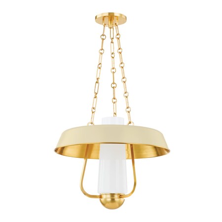 Hudson Valley Lighting Provincetown 1 Light Lantern 18 In. Aged Brass/ Soft Sand 5218-AGB/SSD