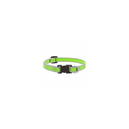 Lupine Adjustable Puppy & Small Dog Collar, Reflective Green Diamond Pattern, 1/2 x 8 - 12-In. 48134