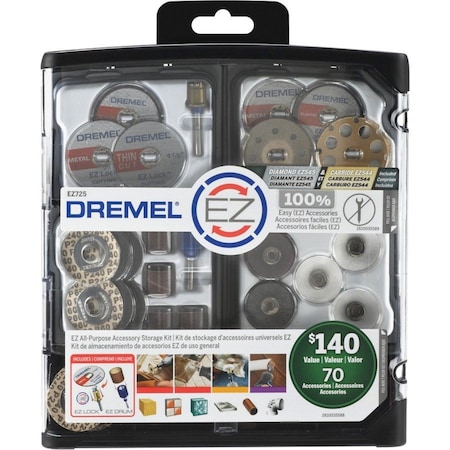 Dremel Accessory Kit, Cutting/Sanding, 70 Pieces EZ725