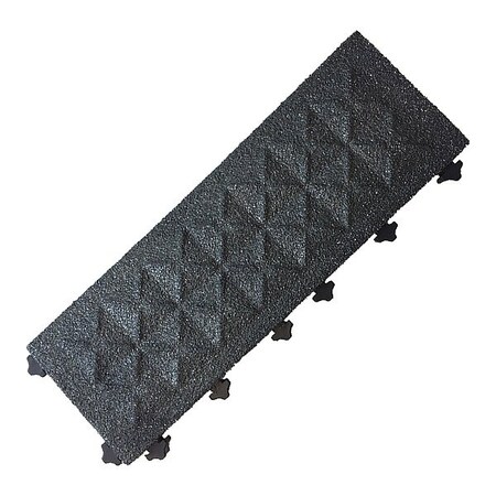 Safe-Flex Gritted Mat, Black, 6"Wx18"L, 1", PK10, 10 PK AG7-B