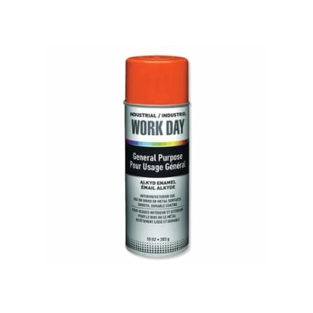 Krylon Industrial Industrial Work Day, Enamel Paint, 10 oz, Aerosol Can, Orange, 12PK 425-A04413007
