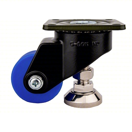 Foot Master Plate Caster, Nylon, 98mm H GDL-65A-SFBLKMC