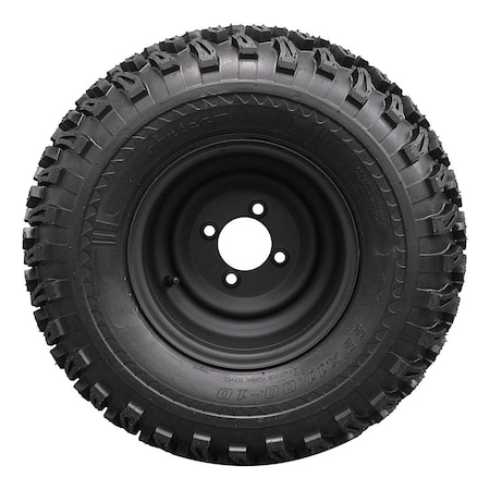 Antego 22x11.00-10 with 10x7 Matte Black Wheels for Golf Cart Set of 4, 4PK A107010130422110010