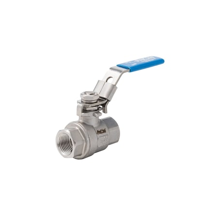 Proline Series Stainless Steel 3/8-in FIP Ball Valve with Locking Handle Series 7690SST 107-712SS