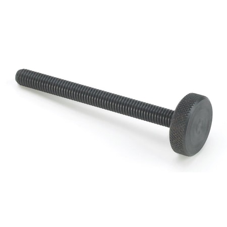 Morton Knurled Head Carbon Steel Screw, Black Oxide Finish, 1/4in-20 X 2-1/2in Length 4015