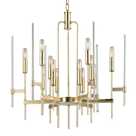 Hudson Valley Lighting Bari 12 Light Chandelier 24 In. Aged Brass 9912-AGB