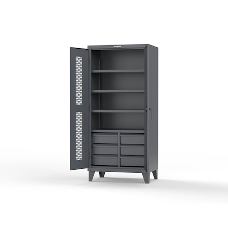 Strong Hold 12 GA Stainless Steel Double Shift Cabinet 65-DS-246SS