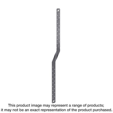 Simpson Strong-Tie MTS Medium Twist Strap, 20 in L, Steel, Galvanized, Fastening Method: Nail MTS20