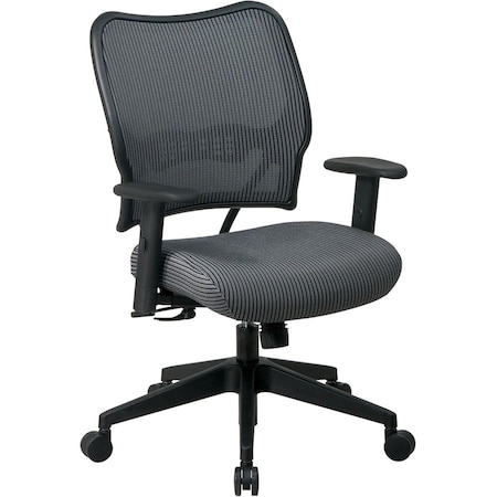 Office Star Desk Chair Desk Chair, Adjustable Arms, 18.56" to 22-3/4" Height, Fabric, Gray 13-V44N1WA