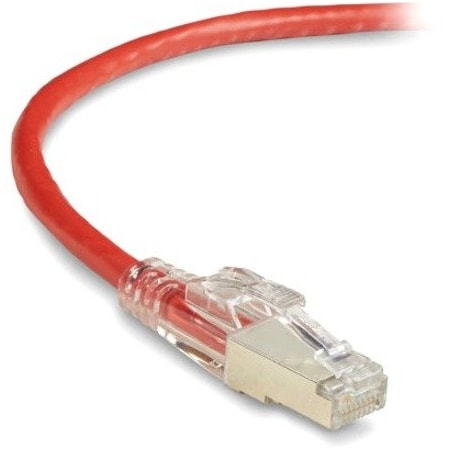 Black Box CAT6 250-MHz Locking Snagless Stranded Ethernet Patch Cable - Shielded S/FTP, CM PVC RJ45 C6PC70S-RD-03