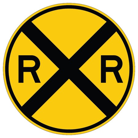 Sign Solutions Usa Traffic Sign, 24 in Width, Aluminum Sign, Circle DUS12HYE2424W10-1