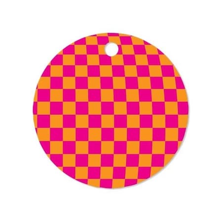 Nashville Wraps Groovy Grid Round Gloss Gift Tag, 3in Circle, 50PK RPTGG