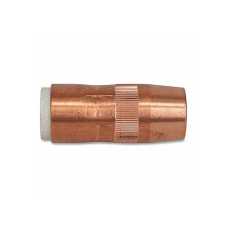 Best Welds Centerfire, Style MIG Gun Nozzle, 3/4 in Bore, 1/8 in Recess, Copper, 2PK 900-N-3418C