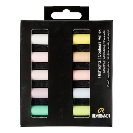 Rembrandt Soft Pastel Micro Sets, 10 Half Sticks, Highlights 31821001