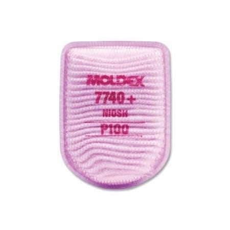 Moldex 7000/7800/9000 Series Semi-Rectangular Filter, P100+ w/IFT, Particulates, for Facepiece, 30PK 507-7740+