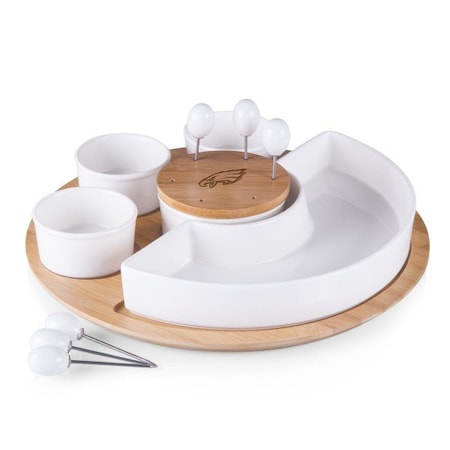 Picnic Time Family Of Brands NFL Philadelphia Eagles - Symphony Appetizer Serving Tray Set 949-13-505-243-2