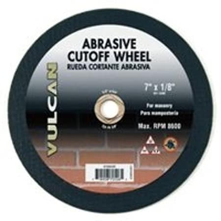 Vulcan Type 1 RCB Masonry Disk, 1/8 in Thick, 5/8 in Arbor, Silicon Carbide Abrasive 972090OR