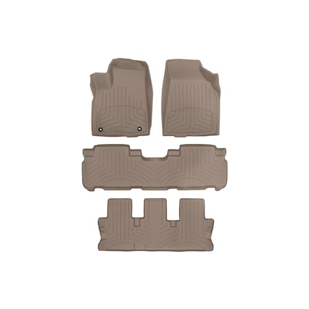 Weathertech Tan, Front and Rear and Rear FloorLiner HP 45632-1-2-3IM