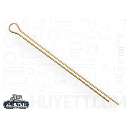 Huyett Cotter Pin, Brass, 0.062 in Dia x 2.000 in Effective Length CPB-062-2000