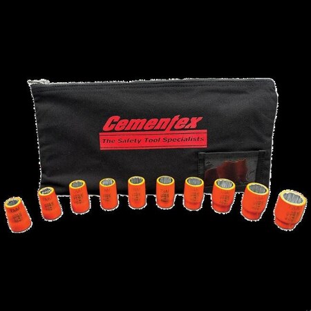 Cementex 10Pc 3/8 SqDr Metric Skt Set, ISS38-10M ISS38-10M