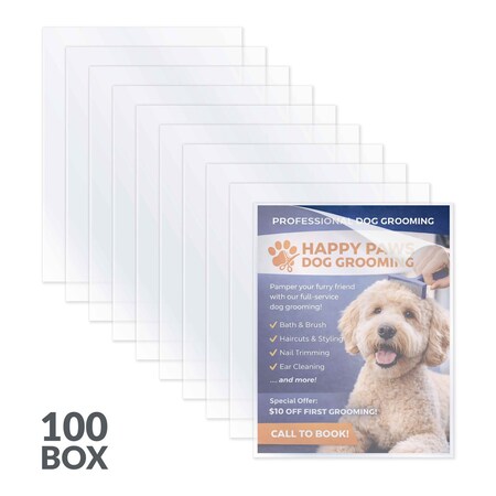 C-Line Products 8-1/2" x 11" Economy Clear Vinyl Report Covers Only, 100/BX 31347
