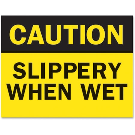 Tarifold Sign Inserts, Slippery When Wet, PK6 P1949SW