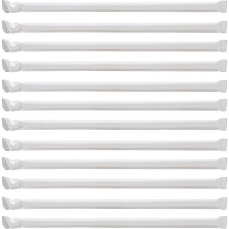 Jumbo Straight Straws, 7.8 in, Clear, 12 Boxes x 500, 6,000 Total
