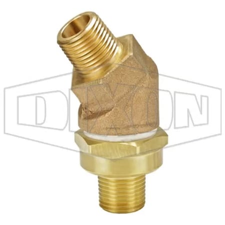 Dixon Ball Drip Angle Valve, 3/4 x 3/4 in Nominal, MNPT x MNPT End Style, 175 psi Pressure, Brass Body ASBDV75