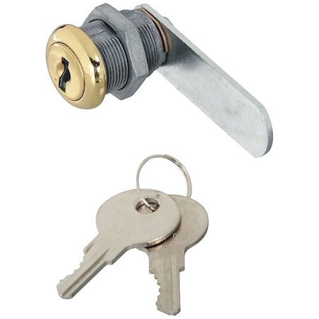 National Hardware V825 Series Utility Lock, Keyed Lock, Steel/Zinc, Brass N239-160