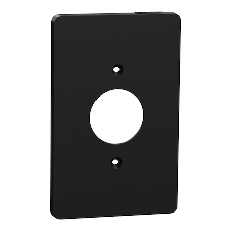 Square D Cover Frame, X Series, for Socket-Outlet, Number of Gangs: 1 Plastic, Matte Finish, Black SQWS422001BK