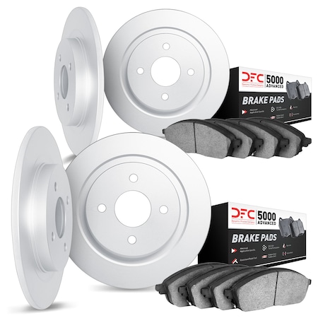 Dynamic Friction Co DFC Rotors with 5000 Advanced Brake Pads 6504-07010
