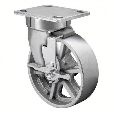 Albion Plate Caster, Swivel, Iron, 9 1/2"H 110CA08201S01